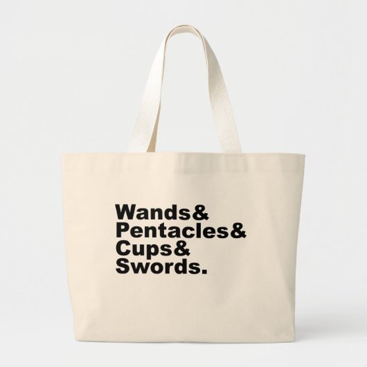 Wands & Pentacles & Cups & Swords | Tarotkaarten Grote Tote Bag (Voorkant)