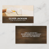 Wandschilder | Achtergrond van hout Visitekaartje (Voorkant / Achterkant)