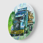 Wandsluiting voor vrachtwagenchauffeur met brede l grote klok (Hoek)