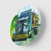 Wandsluiting voor vrachtwagenchauffeur met brede l ronde klok (Hoek)