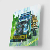 Wandsluiting voor vrachtwagenchauffeur met brede l vierkante klok (Hoek)