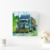 Wandsluiting voor vrachtwagenchauffeur met brede l vierkante klok (Huis)