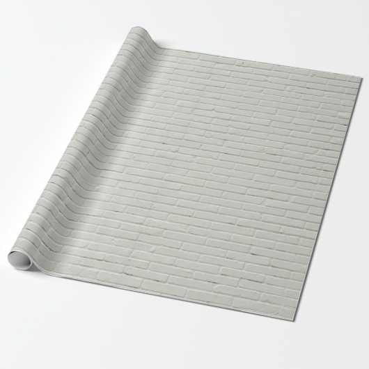 Wandstenen met witte baksteen cadeaupapier (Uitgerold)
