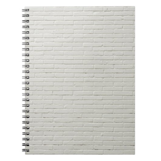 Wandstenen met witte baksteen notitieboek (Voorkant)