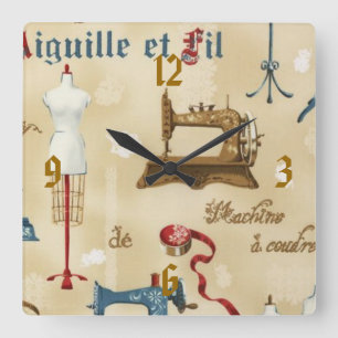 wandtapekamer vierkante klok