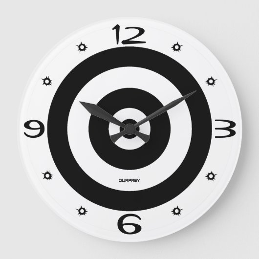 Wandtapezel Stand Stempelholten B&W Grote Klok (Voorkant)