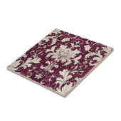  wandtapijt: Bourgogne & Cream keramiek Tegeltje (Zijkant)