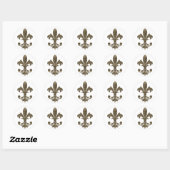 Wandtapijt Fleur de lis 4 Ronde Sticker (Vel)