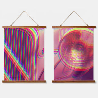 Wandtapijt in houten lijst - Psychedelisch Hangend Wandkleed