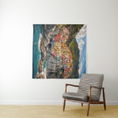 Wandtapijt Manarola Cinque Terre Italië Kust Zee Wandkleed (In Situ (horizontaal))