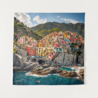 Wandtapijt Manarola Cinque Terre Italië Kust Zee
