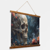 wandtapijt met bloemenschedel hangend wandkleed (Gebogen)