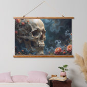 wandtapijt met bloemenschedel hangend wandkleed (Slaapkamer)