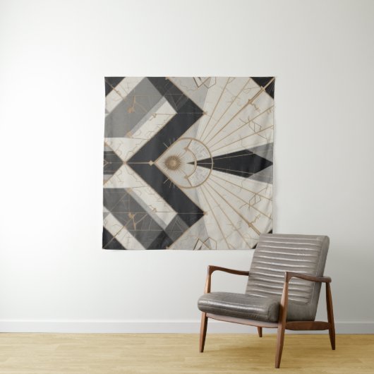 wandtapijt met regale geometrie wandkleed (In Situ (horizontaal))