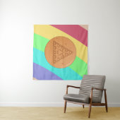 Wandtapijt met spel Dalgona meerdere driehoek Wandkleed (In Situ (horizontaal))