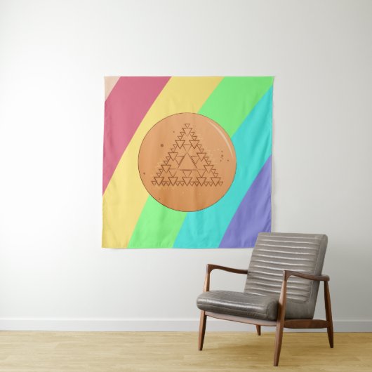 Wandtapijt met spel Dalgona meerdere driehoek Wandkleed (In situ)