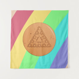 Wandtapijt met spel Dalgona meerdere driehoek Wandkleed