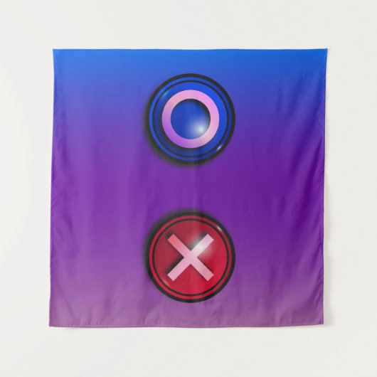 Wandtapijt met spel stemmen Buttonnen Wandkleed (Voorkant (horizontaal))