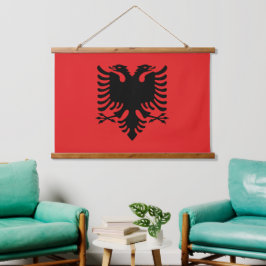 wandtapijt met vlag van Albanië Hangend Wandkleed