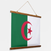 Wandtapijt met vlag van Algerije Hangend Wandkleed (Gebogen)