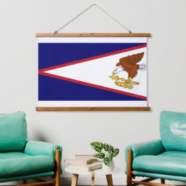wandtapijt met vlag van American Samoa, VS Hangend Wandkleed