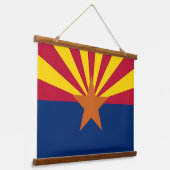 wandtapijt met vlag van Arizona, VS Hangend Wandkleed (Gebogen)