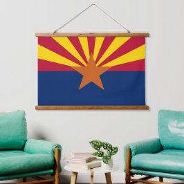 wandtapijt met vlag van Arizona, VS Hangend Wandkleed