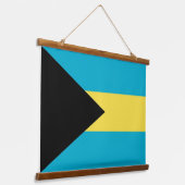 wandtapijt met vlag van Bahama's Hangend Wandkleed (Gebogen)
