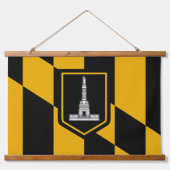 wandtapijt met vlag van Baltimore City, VS Hangend Wandkleed (Voorkant)