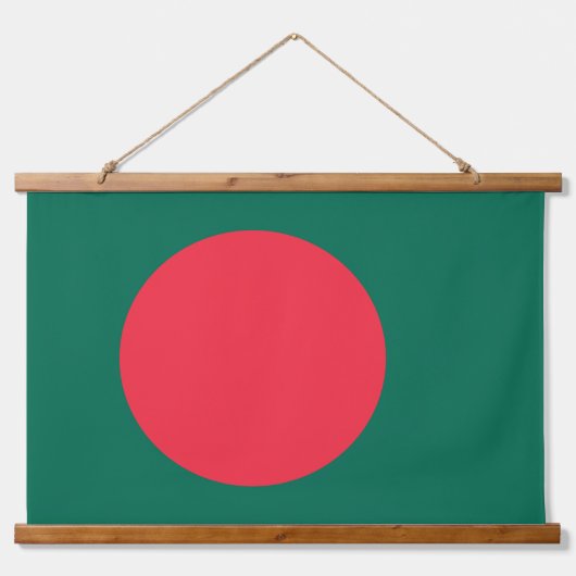 Wandtapijt met vlag van Bangladesh Hangend Wandkleed (Voorkant)