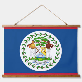 wandtapijt met vlag van Belize Hangend Wandkleed