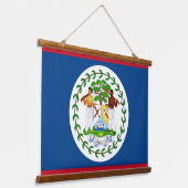 wandtapijt met vlag van Belize Hangend Wandkleed (Gebogen)