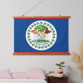 wandtapijt met vlag van Belize Hangend Wandkleed (Slaapkamer)