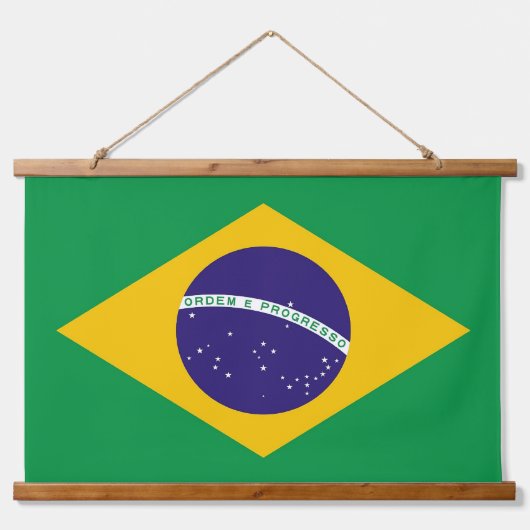 Wandtapijt met vlag van Brazilië Hangend Wandkleed (Voorkant)