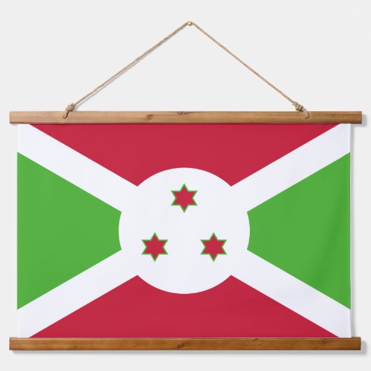 Wandtapijt met vlag van Burundi Hangend Wandkleed (Voorkant)