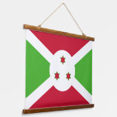 Wandtapijt met vlag van Burundi Hangend Wandkleed (Gebogen)