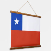 wandtapijt met vlag van Chili Hangend Wandkleed (Gebogen)