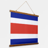 Wandtapijt met vlag van Costa Rica Hangend Wandkleed (Gebogen)