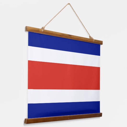 Wandtapijt met vlag van Costa Rica Hangend Wandkleed (Gebogen)