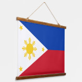 Wandtapijt met vlag van de Filipijnen Hangend Wandkleed (Gebogen)