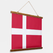 Wandtapijt met vlag van Denemarken Hangend Wandkleed (Gebogen)