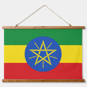 Wandtapijt met vlag van Ethiopië Hangend Wandkleed