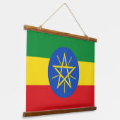 Wandtapijt met vlag van Ethiopië Hangend Wandkleed (Gebogen)