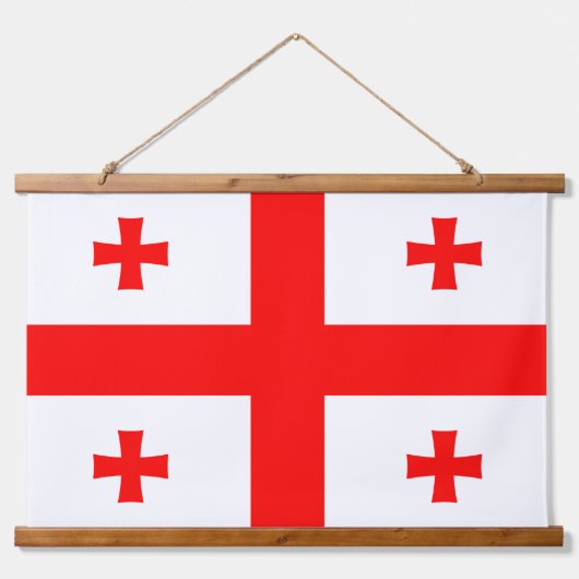Wandtapijt met vlag van Georgië Hangend Wandkleed (Voorkant)