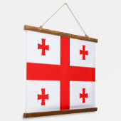 Wandtapijt met vlag van Georgië Hangend Wandkleed (Gebogen)