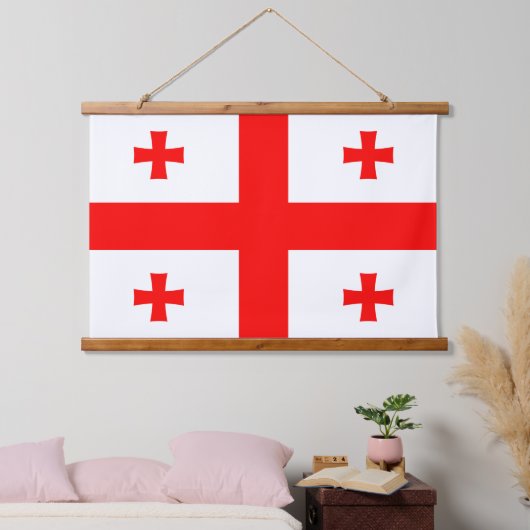 Wandtapijt met vlag van Georgië Hangend Wandkleed (Slaapkamer)