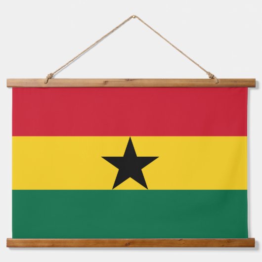Wandtapijt met vlag van Ghana Hangend Wandkleed (Voorkant)