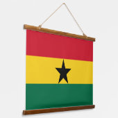 Wandtapijt met vlag van Ghana Hangend Wandkleed (Gebogen)