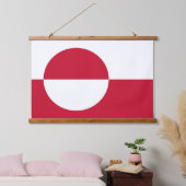 Wandtapijt met vlag van Groenland, Denemarken Hangend Wandkleed (Slaapkamer)