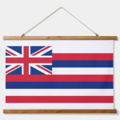 wandtapijt met vlag van Hawaï, VS Hangend Wandkleed (Voorkant)